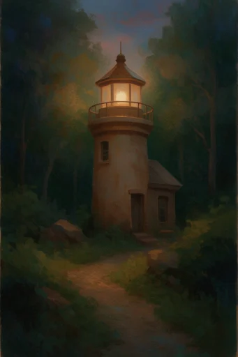 Luminous Nocturnal Impasto style reference image — tactile oil paint texture
