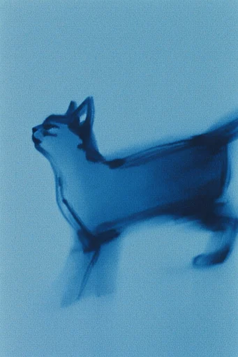 Spectral Blue Liminality style reference image — ghostly silhouette