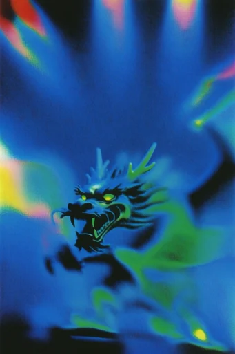 Spectral Indigo Noir style reference image — high-contrast spectral glow