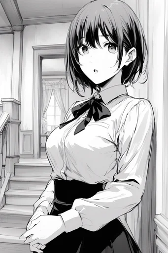 Cinematic Monochrome Noir style AI image example 4