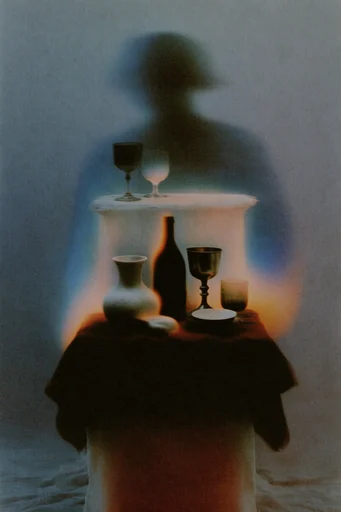 Luminescent Nocturnal Dreamcore style reference image — analog film grain
