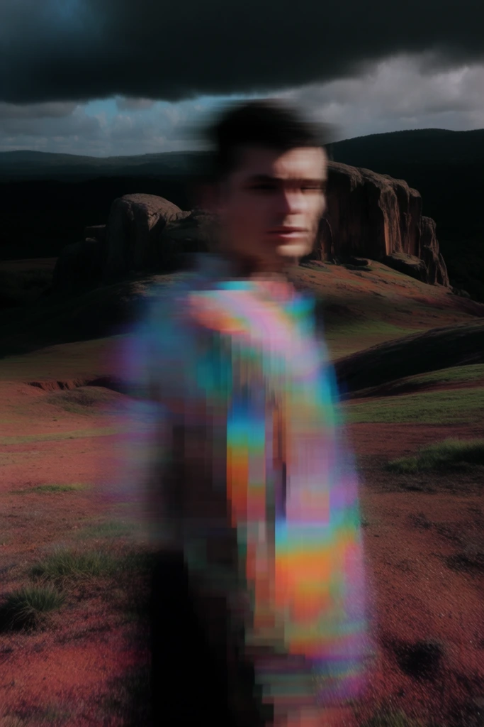 Kinetic Neon Glitch style AI image example 2