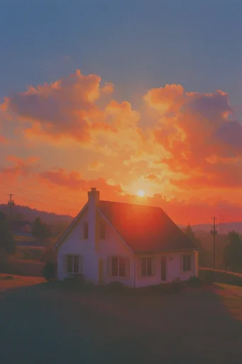 Nostalgic Twilight Haze style reference image — lo-fi aesthetic