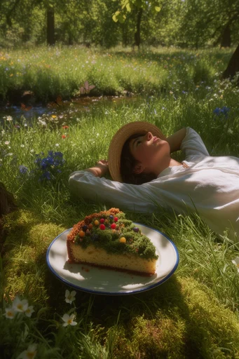Luminous Impressionist Pastoral style reference image — nostalgic dreamcore