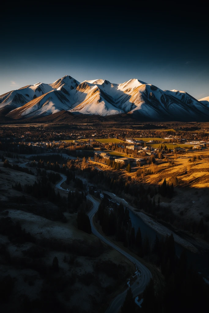 Nocturnal Aerial Minimalism style AI image example 2
