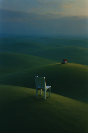 Velvet Minimalist Landscapes style reference image — chiaroscuro lighting