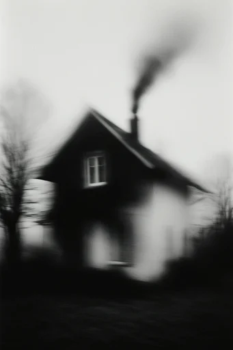 Ethereal Monochrome Noir style AI image example 4