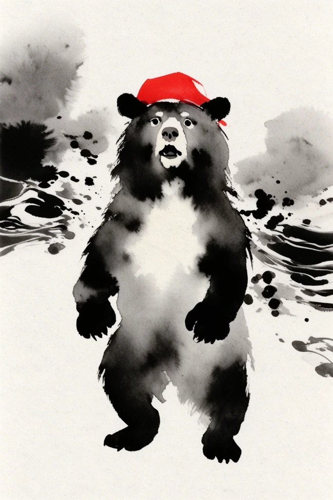 Expressive Ink Minimalism style AI image example 3