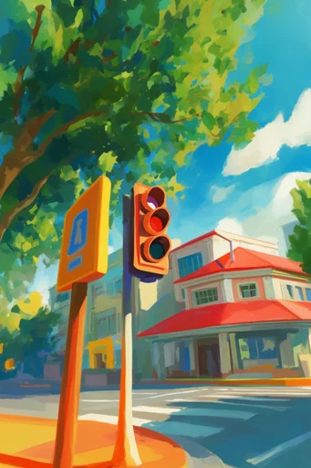 Vibrant Impressionist Storytelling style reference image — dappled sunlight