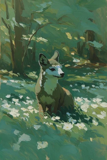 Luminous Verdant Impressionism style reference image — dappled sunlight
