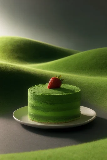 Minimalist Verdant Landscapes style reference image — solitary focal point