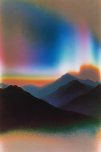 Thermal Grain Surrealism style reference image — chromatic light leaks