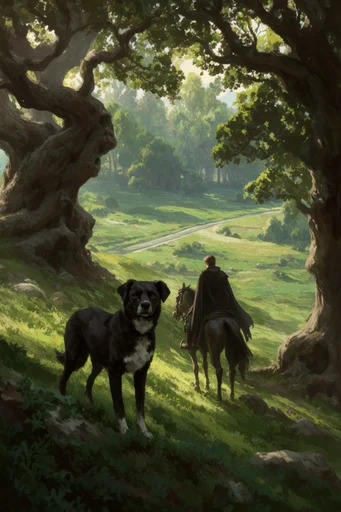 Mythic Overgrown Romanticism style reference image — epic scale matte painting