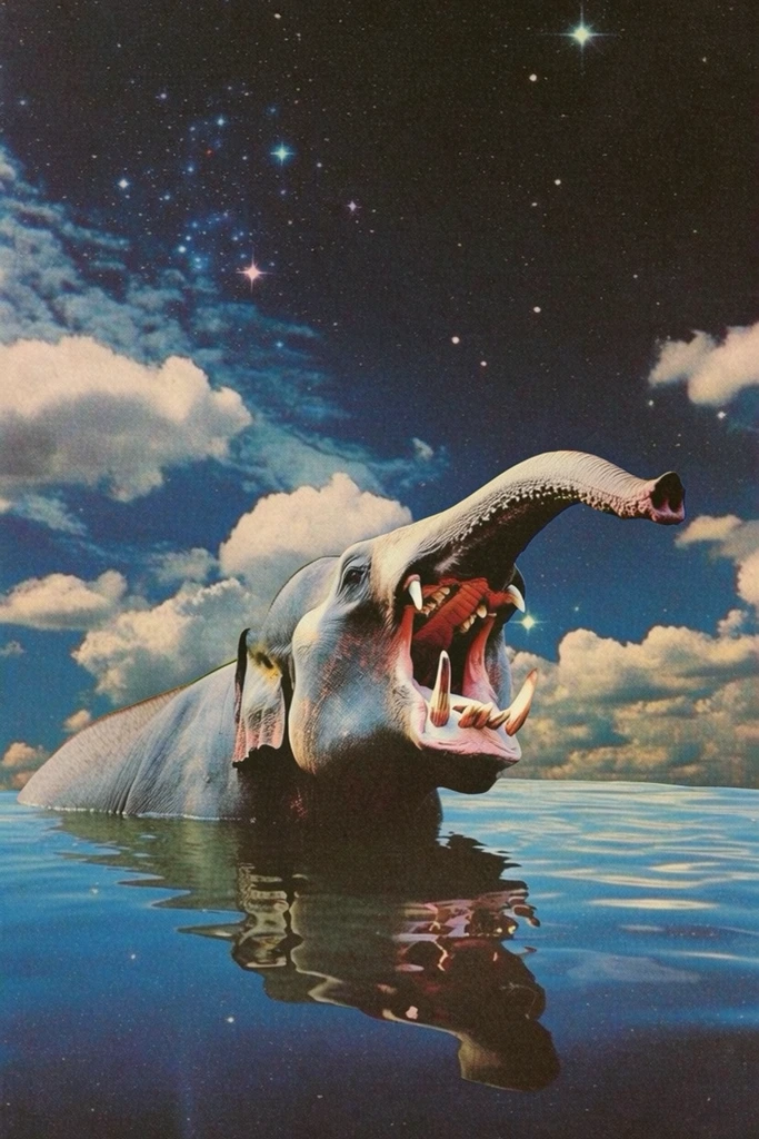 Nostalgic Cinematic Surrealism style AI image example 3