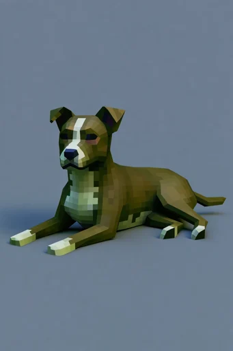 Nostalgic Low-Poly Digital style reference image — vibrant saturated colors