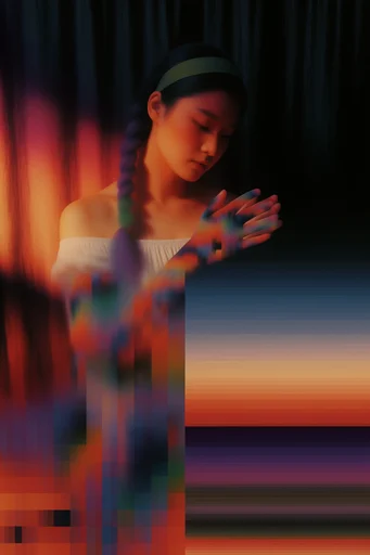 Luminous Glitch Spectrum moodboard — generate AI images in this style
