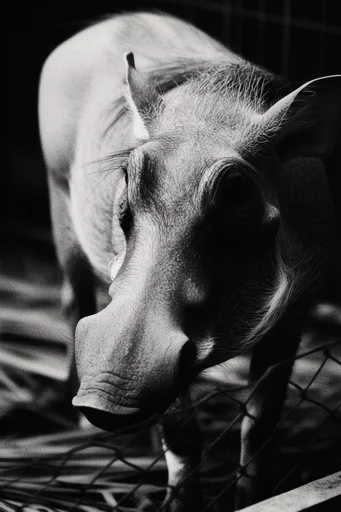 Visceral Monochromatic Noir style reference image — extreme chiaroscuro