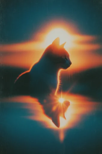 Luminous Retro Cosmic style reference image — dreamlike cinematic lighting
