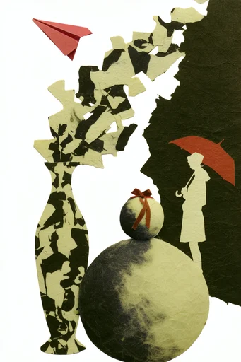Surreal Punk Collage style reference image — high-contrast graphic