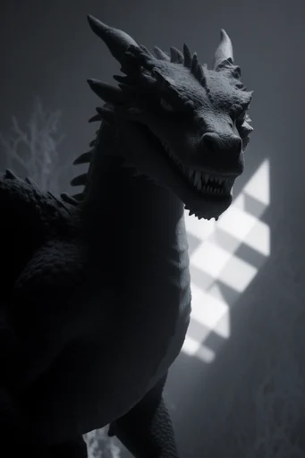 Cinematic Chiaroscuro Noir style reference image — graphic shadows