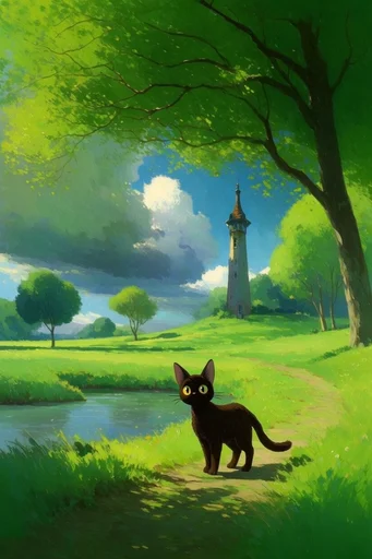 Luminous Surreal Pastoral style reference image — dappled sunlight