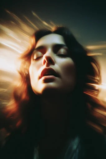 Kinetic Nocturnal Blur style reference image — glowing light streaks