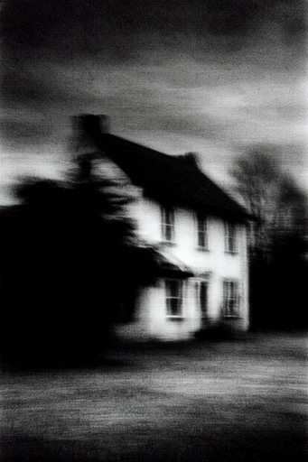 Spectral Monochrome Noir style reference image — ethereal motion blur