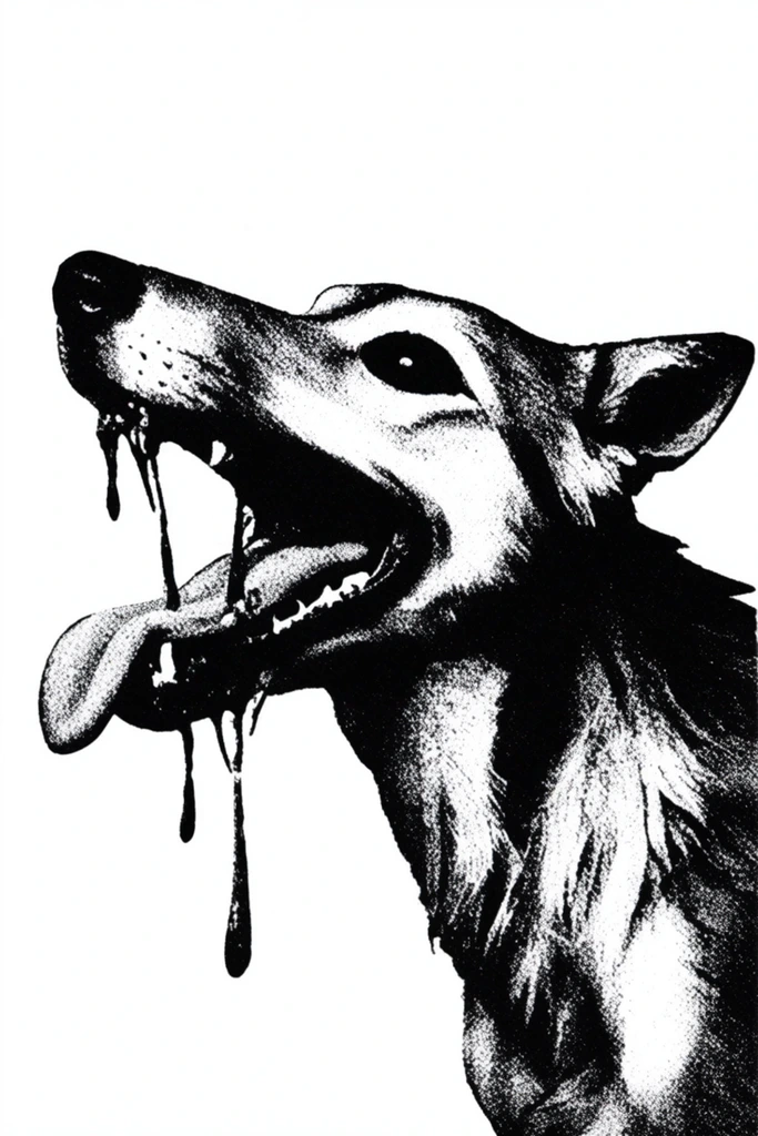 Gritty Monochromatic Punk Noir style AI image example 3