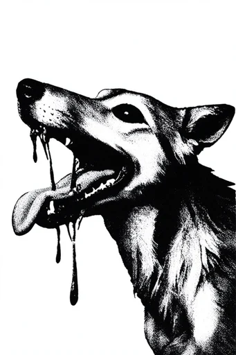 Gritty Monochromatic Punk Noir style AI image example 3