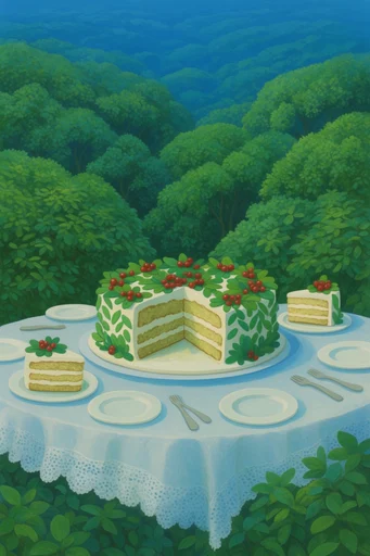 Verdant Mythic Tapestry style reference image — intricate natural patterns