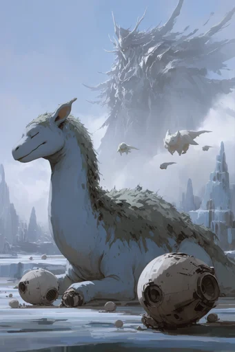 Ethereal Monumental Dreamscapes style reference image — atmospheric perspective