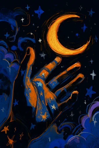 Luminous Nocturnal Whimsy style reference image — glowing light sources
