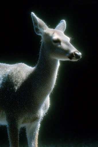 Luminous Cosmic Pointillism style reference image — chiaroscuro lighting