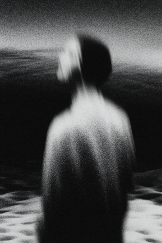 Textured Monochrome Noir style AI image example 2