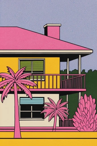 Graphic Retro Pop style reference image — retro risograph texture