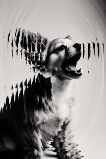 Monochrome Geometric Surrealism style reference image — vintage avant-garde