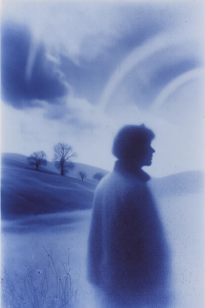 Ethereal Cyanotype Haze style AI image example 2