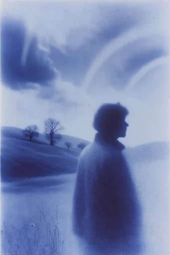 Ethereal Cyanotype Haze style AI image example 2