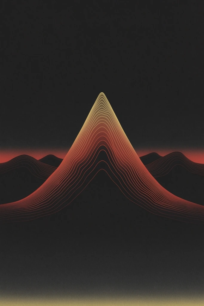 Crimson Contour Minimalism style AI image example 2