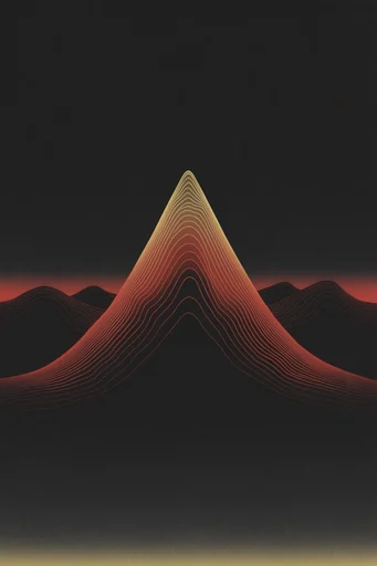 Crimson Contour Minimalism style AI image example 2