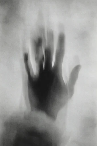 Spectral Monochrome Etherealism style reference image — heavy motion blur