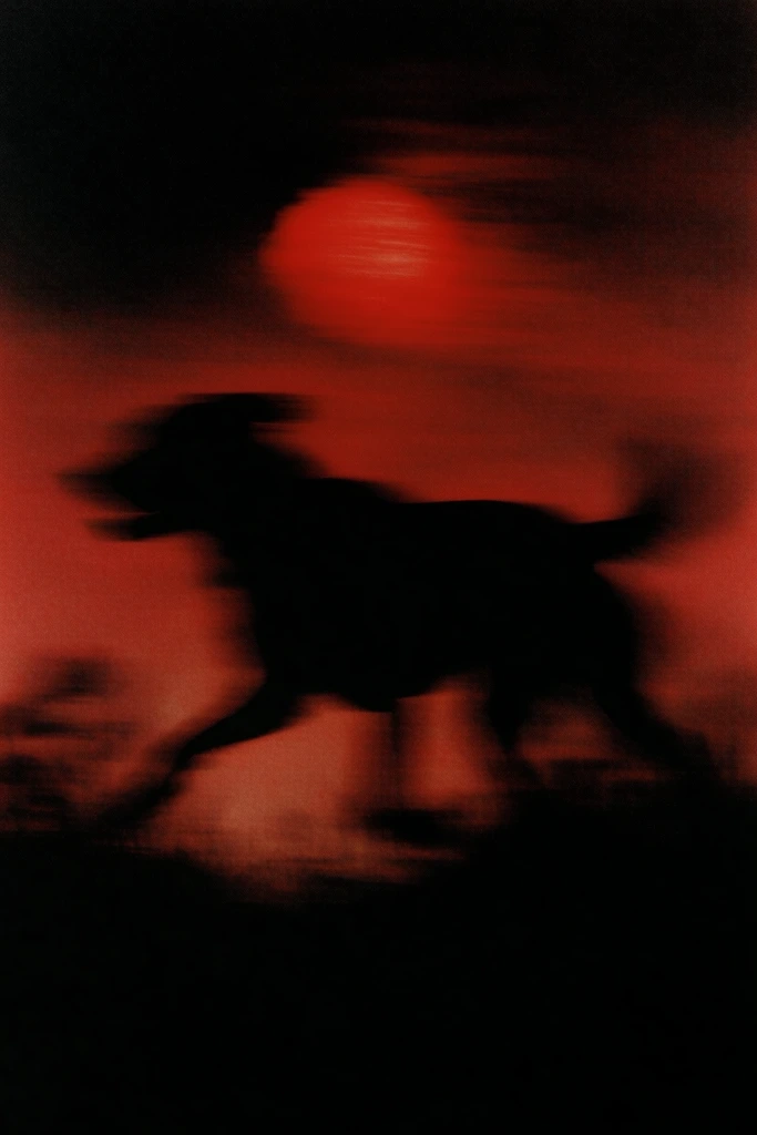 Crimson Kinetic Noir style AI image example 3