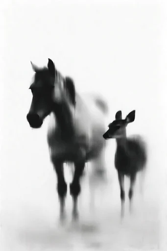 Ethereal Monochrome Motion style AI image example 3
