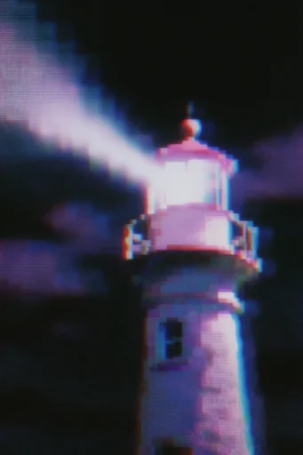 Lofi CRT Surrealism style reference image — scan lines