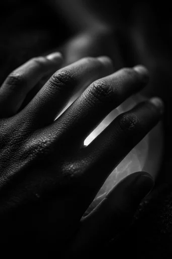 Obsidian Surrealist Noir style reference image — chiaroscuro