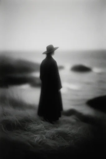 Atmospheric Monochrome Pictorialism style AI image example 2