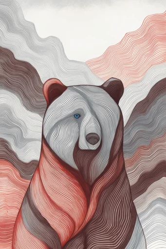 Graphic Surrealist Topography style reference image — minimalist 3D texture