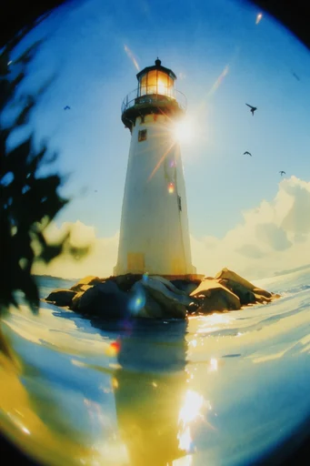 Hyper-Vivid Fisheye Surrealism style reference image — surreal collage elements