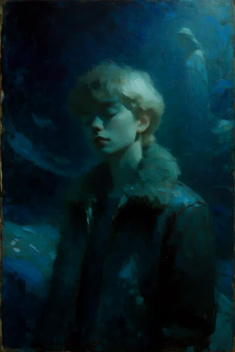 Luminous Nocturnal Abyss style reference image — atmospheric dreamlike texture