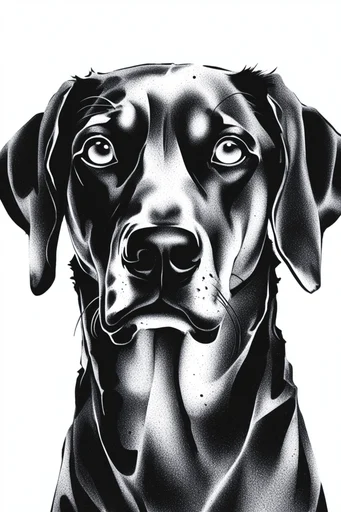Monochrome Stipple Noir style reference image — monochrome liquid noir